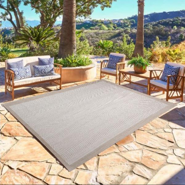 TAPETE GINA PARA EXTERIOR 160 X 230 CM BEIGE