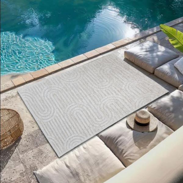 TAPETE BELINA PARA EXTERIOR 160 X 230 CM BEIGE