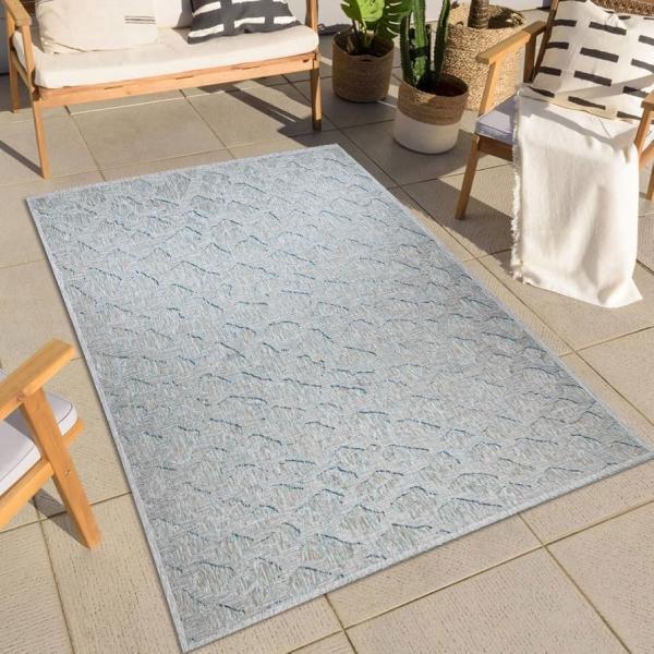 TAPETE TALA PARA EXTERIOR 160 X 230 CM GRIS