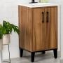 MUEBLE PARA BAÑO DE PISO STRASBURG 18" CAFÉ CARAMELO MDF Y MELAMINA INCLUYE LAVABO