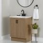 MUEBLE PARA BAÑO DE PISO FONTHILL 24” CAFÉ ARENA MDF LAMINADO INCLUYE LAVABO