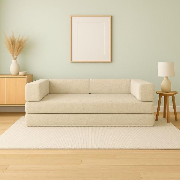 SOFÁ CAMA XILLY BED 100% ESPUMA BEIGE