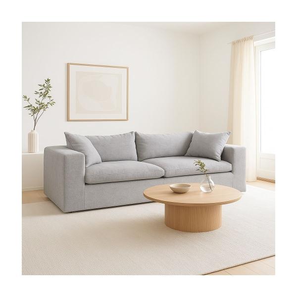 SALA LOVE COTTON 100% ESPUMA 2 PIEZAS GRIS