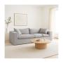 SALA LOVE COTTON 100% ESPUMA 2 PIEZAS GRIS