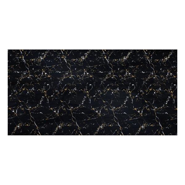 PANEL DE PVC ACABADO MÁRMOL COLOR NEGRO GOLD 122 X 244 CM