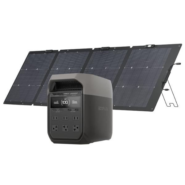 COMBO SOLAR PORTÁTIL DELTA 3 UPS (1024WH) + PANEL SOLAR PLEGABLE BIFACIAL DE 220W - ENERGÍA LIMPIA PARA HOGAR, CAMPING Y EMERGENCIAS