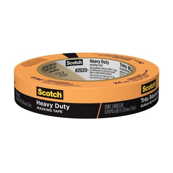CINTA MASKING SCOTCH TRABAJO PESADO 24 MM X 55 M - 1 ROLLO