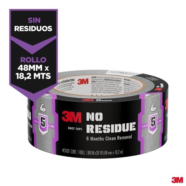 CINTA DE DUCTOS REPARACIÓN 3M SIN RESIDUOS, 48 MM x 18.2 M - 1 ROLLO