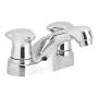 MEZCLADORA PARA LAVABO ALUVIA TRICETA 4 PULGADAS COLOR CROMO CORONA