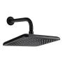 REGADERA CON BRAZO GRETA NEGRO MATE 20 X 25 CM