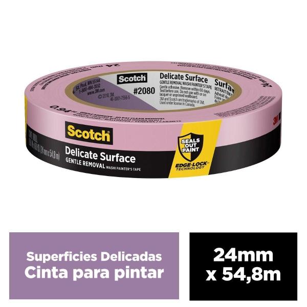 CINTA MASKING SCOTCH SUPERFICIES DELICADAS 24 MM X 54 M - 1 ROLLO