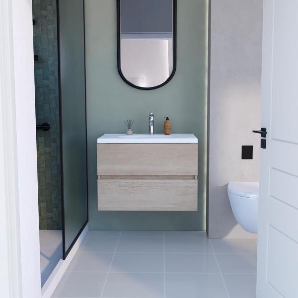 MUEBLE PARA BAÑO FLOTANTE TARENTO 33" TIVOLI AGLOMERADO CON LAVAMANOS Y GRIFERÍA