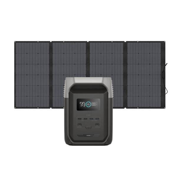 COMBO SOLAR PORTÁTIL ECOFLOW DELTA 3 1500W Y PANEL SOLAR PLEGABLE 400W ENERGÍA LIMPIA PARA HOGAR CAMPING Y EMERGENCIAS