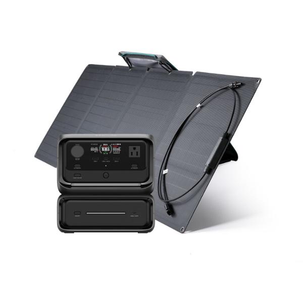 COMBO SOLAR PORTÁTIL ECOFLOW RIVER 3 MAX UPS (572WH) + PANEL SOLAR PLEGABLE 110W PÓRTATIL - ENERGÍA LIMPIA PARA HOGAR, CAMPING Y EMERGENCIAS