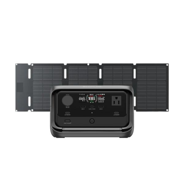 GENERADOR ELÉCTRICO SOLAR RIVER 3 PLUS UPS 268 WH 600W + PANEL SOLAR PLEGABLE 45W