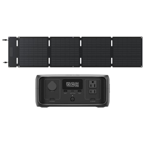 COMBO SOLAR PORTATIL ECOFLOW RIVER 3 UPS 245WH + PANEL SOLAR PLEGABLE 60W PORTATIL