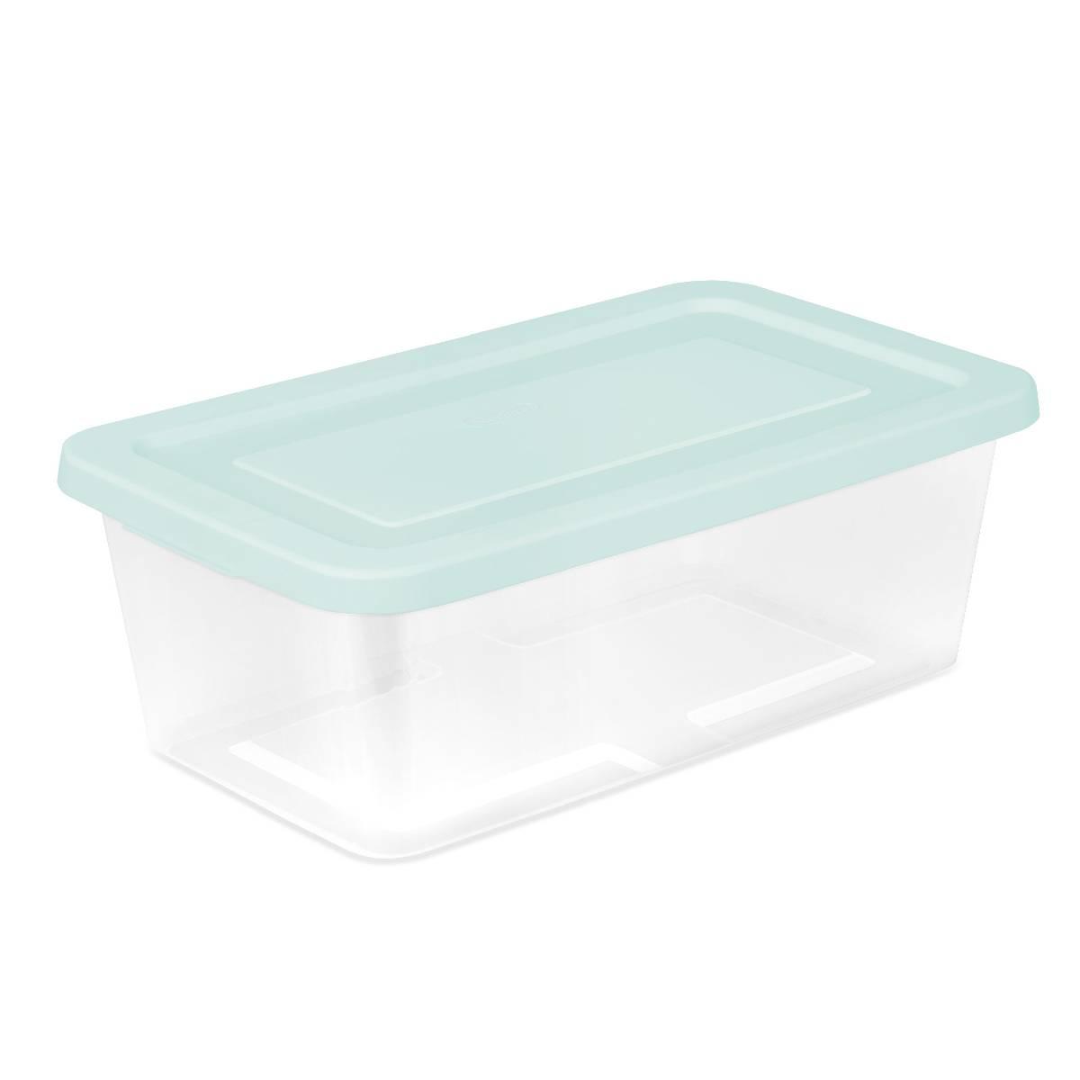 Caja transparente 5.7l/6qt verde menta