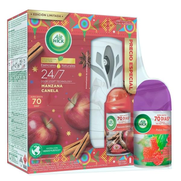 AROMATIZANTE AIRWICK FMAT MZA CANELA APARATO + REPUESTO FRUTO ROJOS