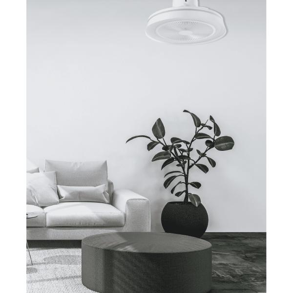 VENTILADOR DE TECHO DECORATIVO VALLONIA 19" LED INTEGRADO PARA INTERIOR BLANCO