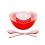 SET ENSALADERA 7 PIEZAS ROJO