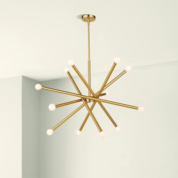 COLGANTE SPUTNIK 12L DORADO