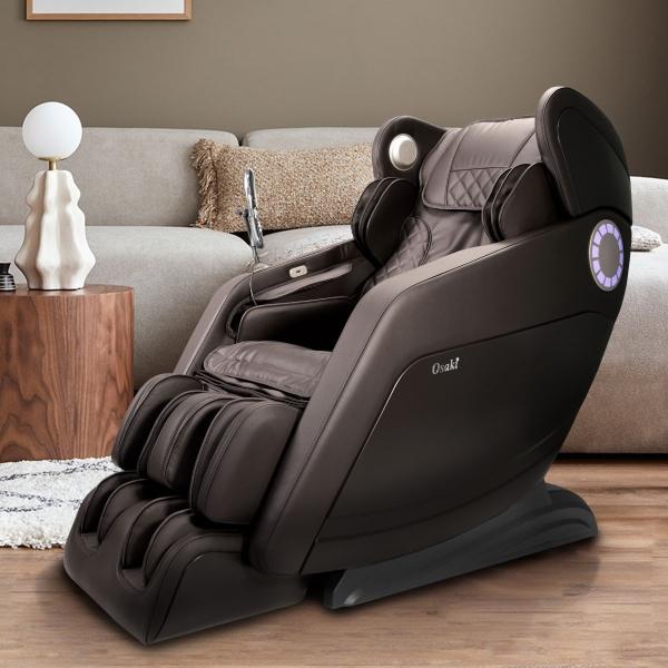 SILLA DE MASAJE OSAKI-HIRO DE PIEL SINTÉTICA CAFÉ