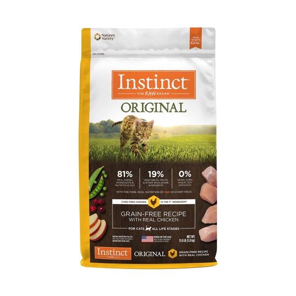 INSTINCT ORIGINAL ALIMENTO PARA GATOS CON CARNE DE POLLO ALTO EN PROTEÍNA Y LIBRE DE GRANOS 5 KG