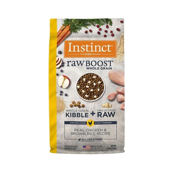 INSTINCT RAW BOOST WHOLE GRAIN ALIMENTO PARA PERRO CON CARNE REAL CRUDA LIOFILIZADA 2 KG