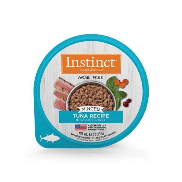 ALIMENTO HUMEDO INSTINCT ORIGINAL MINCED CUPS ATUN PICADO PARA GATO SIN GRANOS 12 PACK DE 99 GR CU