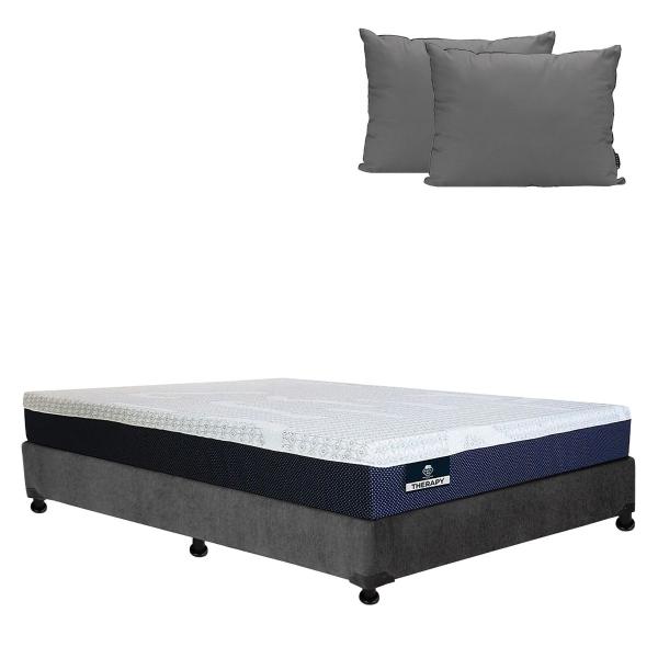 COLCHÓN MATRIMONIAL SPRING AIR THERAPY + BOX + 2 ALMOHADAS