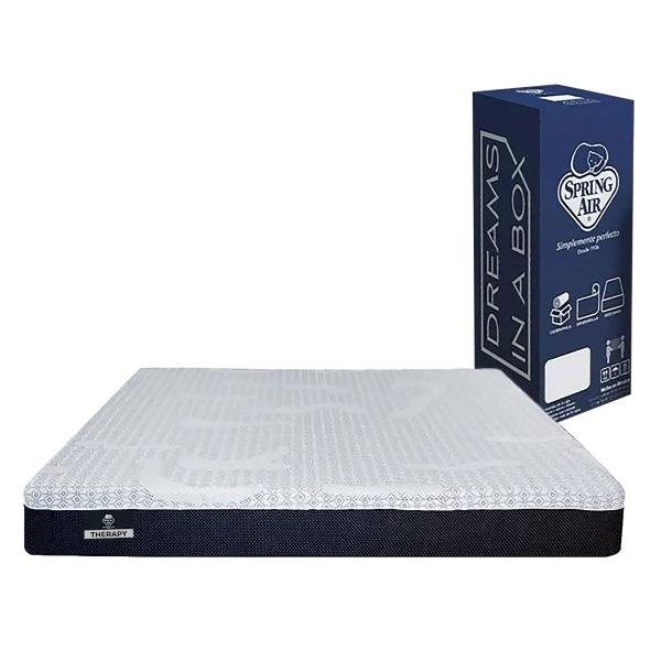 COLCHÓN MATRIMONIAL SPRING AIR THERAPY + BOX