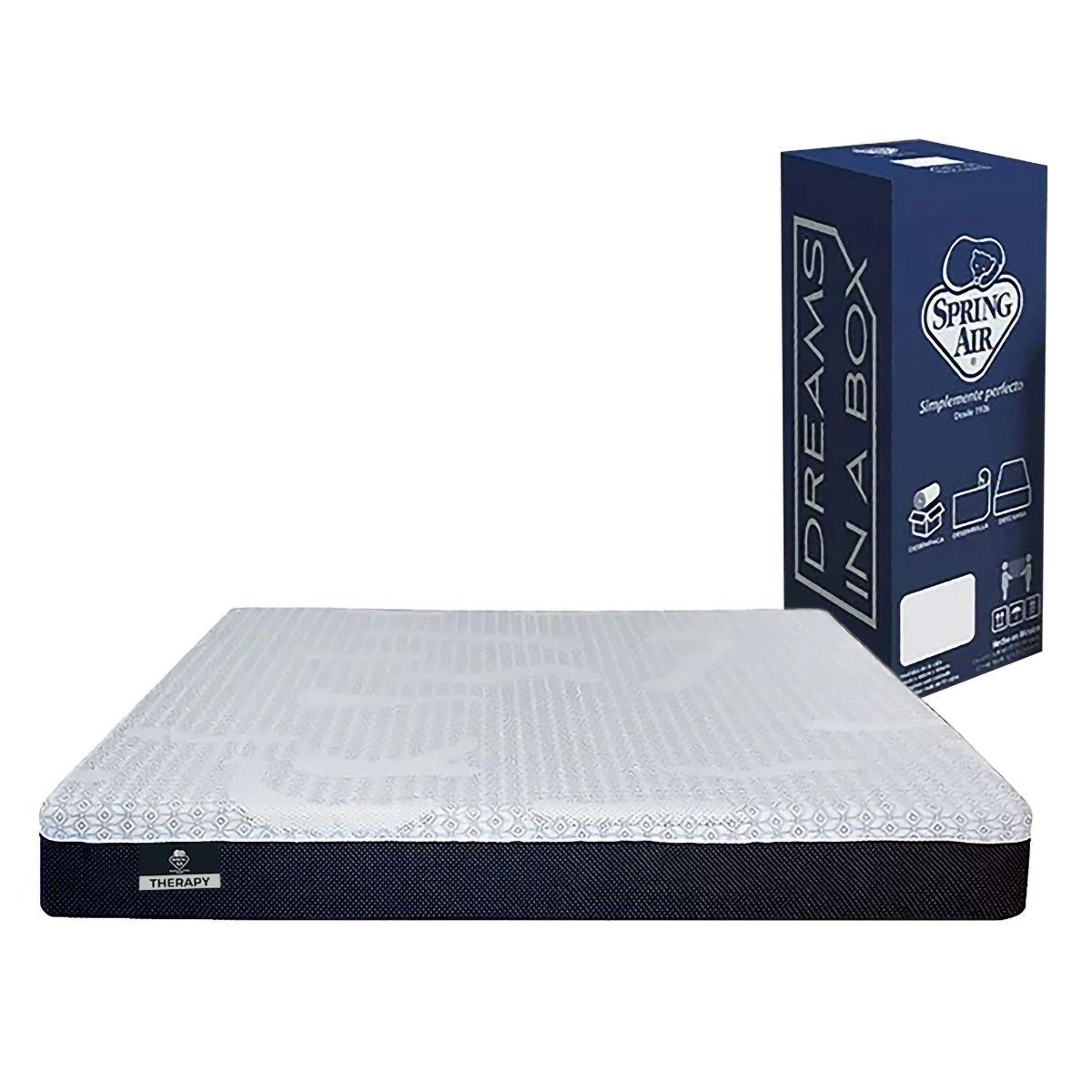 Colchón matrimonial spring air therapy + box