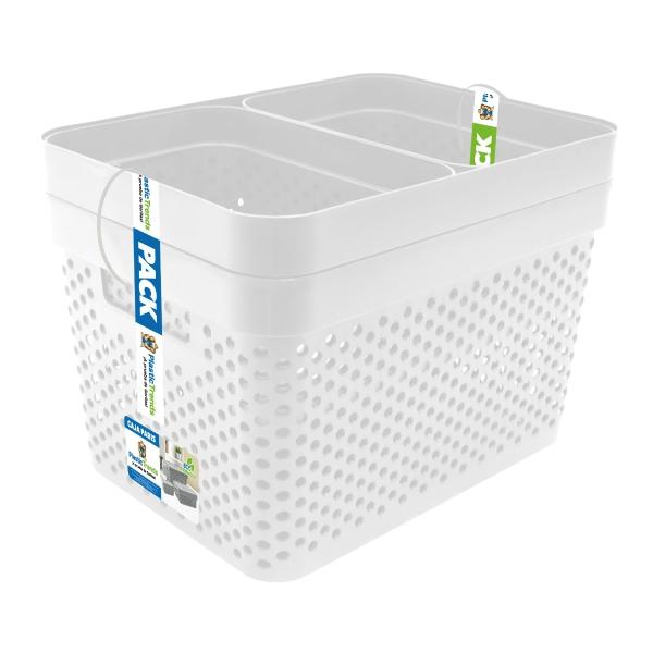 JUEGO DE 4 CAJAS PARIS SIN TAPA BLANCAS