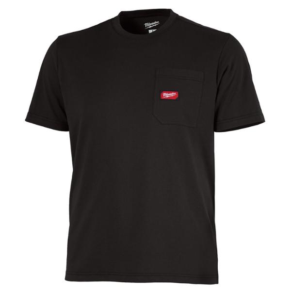PLAYERA NEGRA GRIDIRON DE MANGA CORTA CON BOLSILLO TALLA M