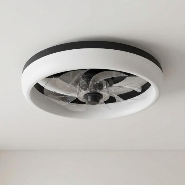 VENTILADOR DE TECHO CON LUZ CANNON 2200 LM NEGRO