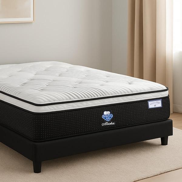 COLCHÓN KING SIZE SPRING AIR ALASKA + ALMOHADA + SÁBANAS