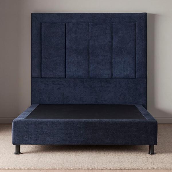 CABECERA KING SIZE DAVOS COLOR AZUL + BOX