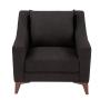 SILLÓN LANSON DE MADERA DE PINO Y MDF NEGRO