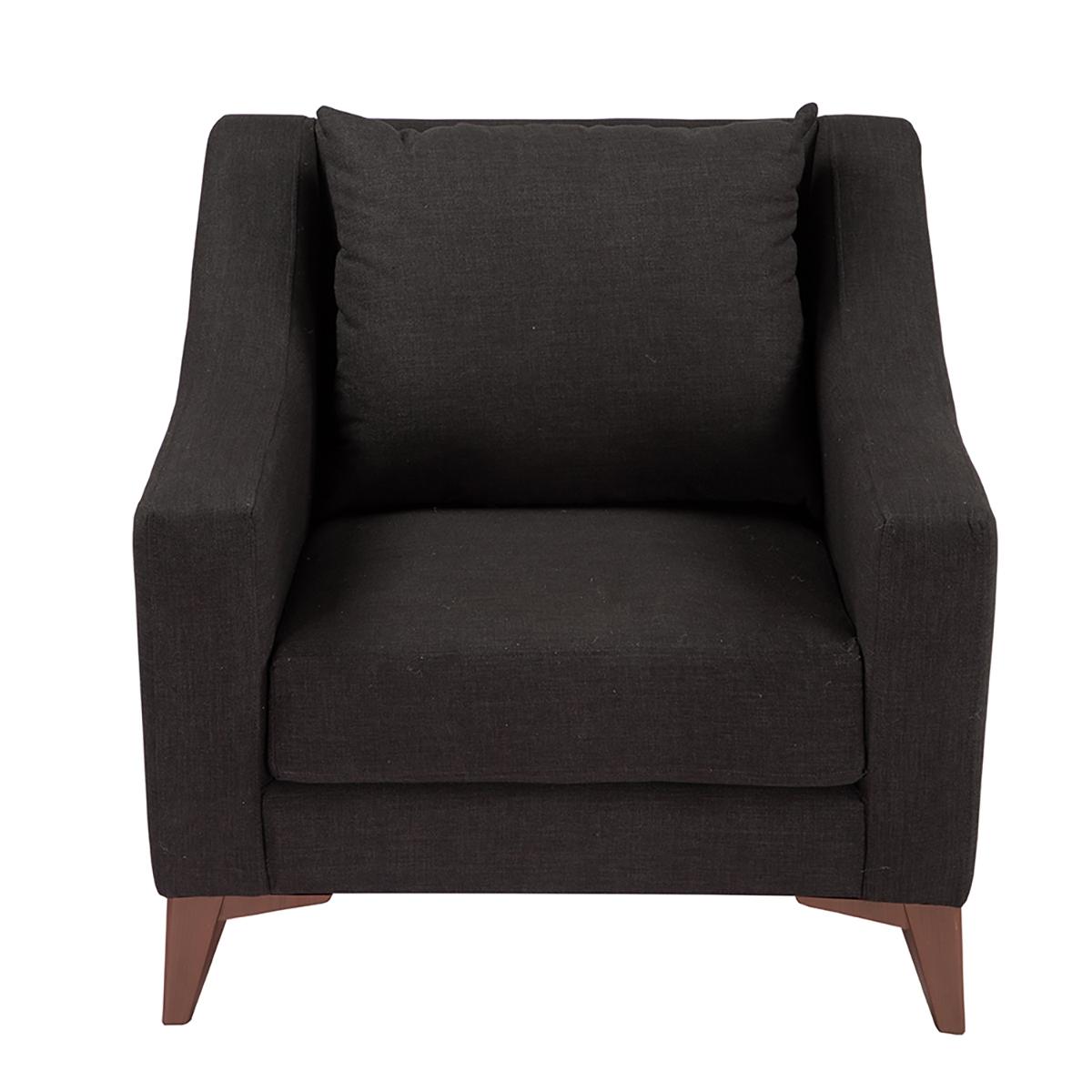 Sillón lanson de madera de pino y mdf negro