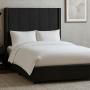 CABECERA KING SIZE NIZZA COLOR NEGRO + BASE CAMA + ROPA DE CAMA