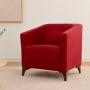 SILLÓN COOPER II DE MADERA DE PINO Y MDF ROJO