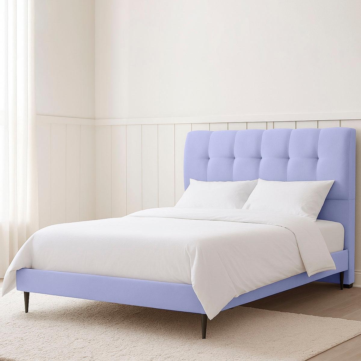 Cabecera individual nube color lila + base cama slim