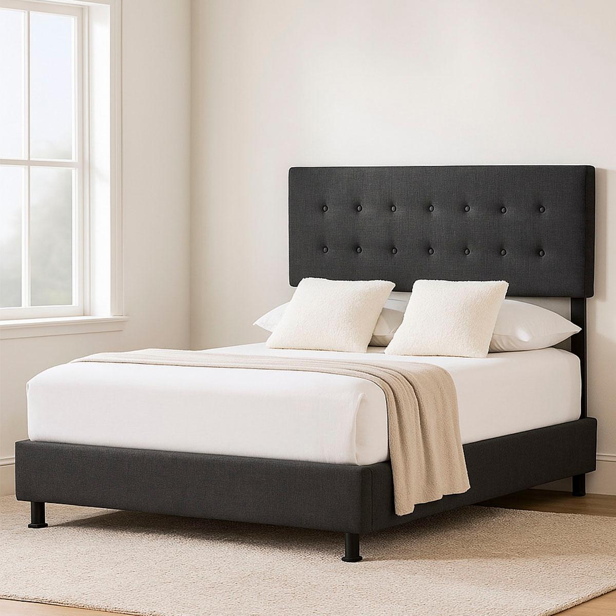 Cabecera queen size dicasa bilbao negro + box