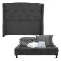 CABECERA INDIVIDUAL DICASA ZEFYR COLOR GRIS + BOX +ROPA DE CAMA