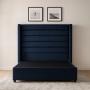CABECERA QUEEN SIZE DICASA POLAR COLOR AZUL + BASE CAMA + ROPA DE CAMA