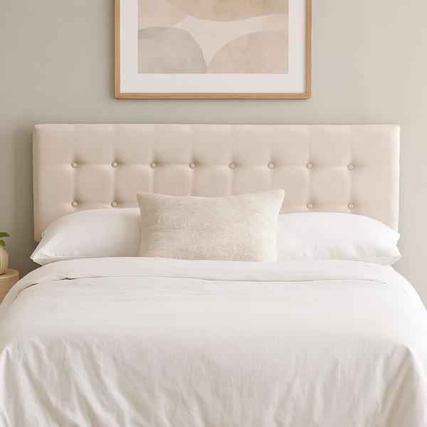 CABECERA KING SIZE DICASA BILBAO COLOR BEIGE +BOX +ROPA DE CAMA