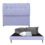 CABECERA MATRIMONIAL DICASA NUBE COLOR LILA + BASE SLIM + ROPA DE CAMA
