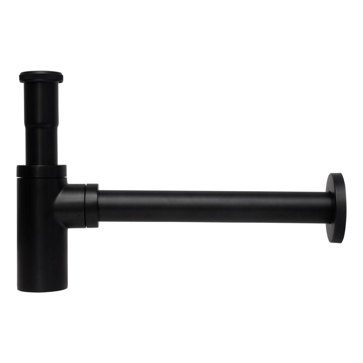 Cespol para lavabo estilo minimalista acabado negro mate