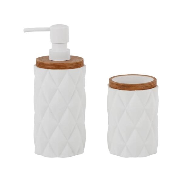 SET PARA BAÑO 2 PIEZAS BLANCO