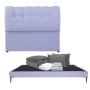 CABECERA KING SIZE DICASA NUBE COLOR LILA + BASE SLIM + ROPA DE CAMA
